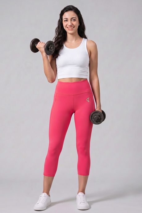 Zelocity Quick Dry Training 3/4th Leggings - Pink Yarrow — image 6